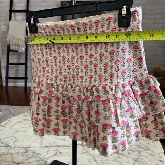 Saylor Cherry Blossom Loose Fitting Tight Waist Band Mini Skirt Size XS - Picture 3 of 5